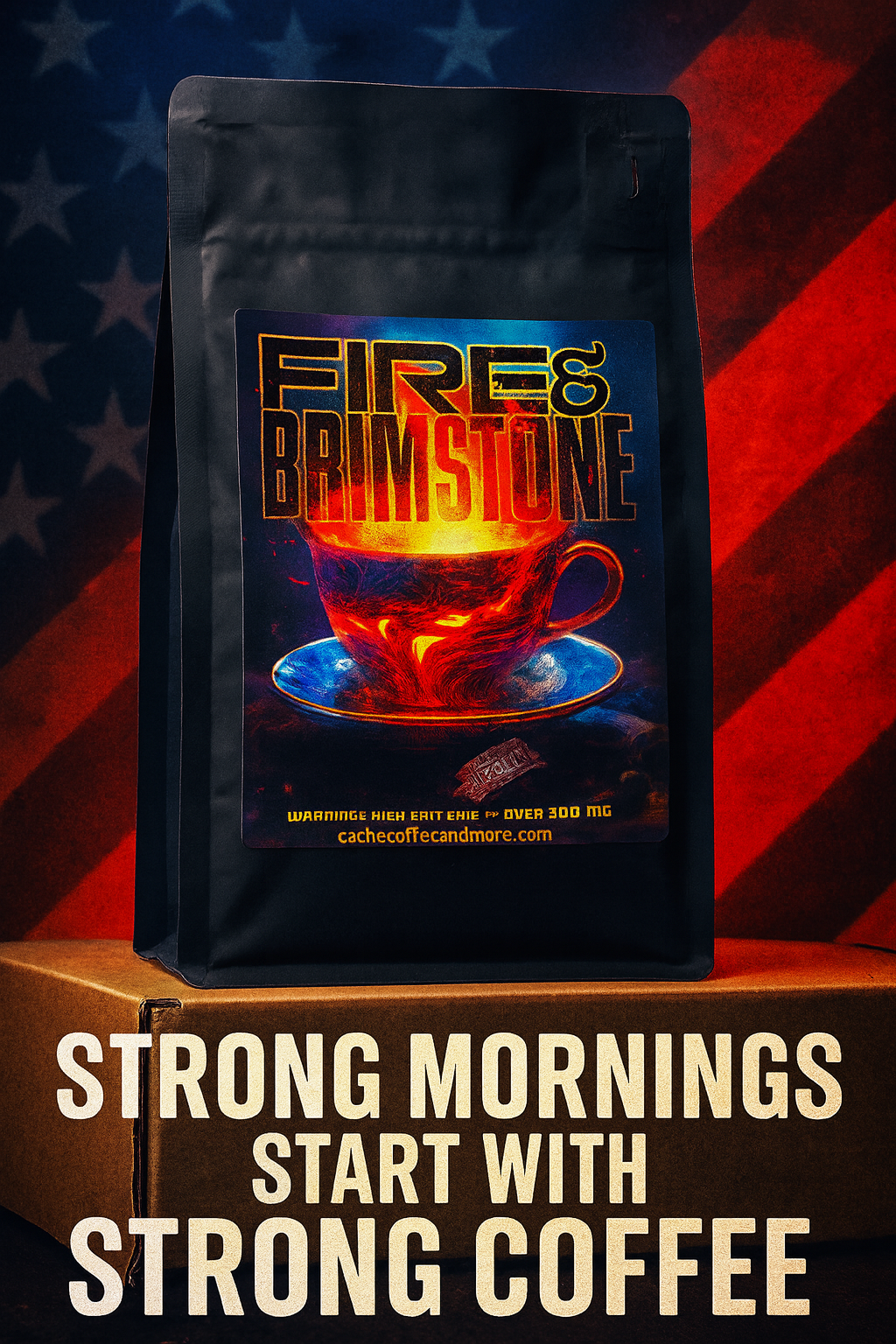 Fire & Brimstone – 300mg High-Caffeine Medium Roast